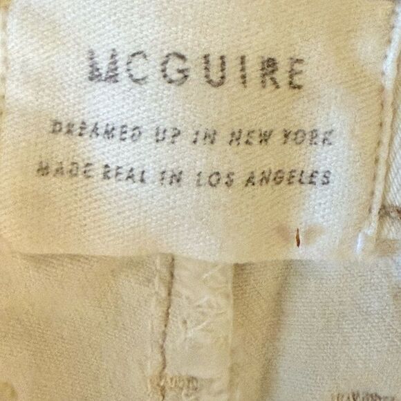 NWOT McGuire Carmina Slim Jean in Off White Denim with Tan Stitching. Size 26. - Picture 10 of 11